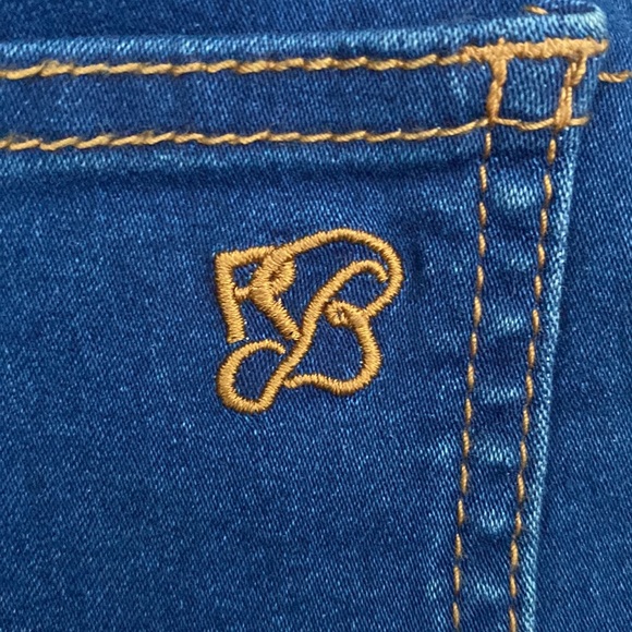 Red Bottoms stretchy jeans with 3 button/zip closure dark blue size 3 - Picture 8 of 9